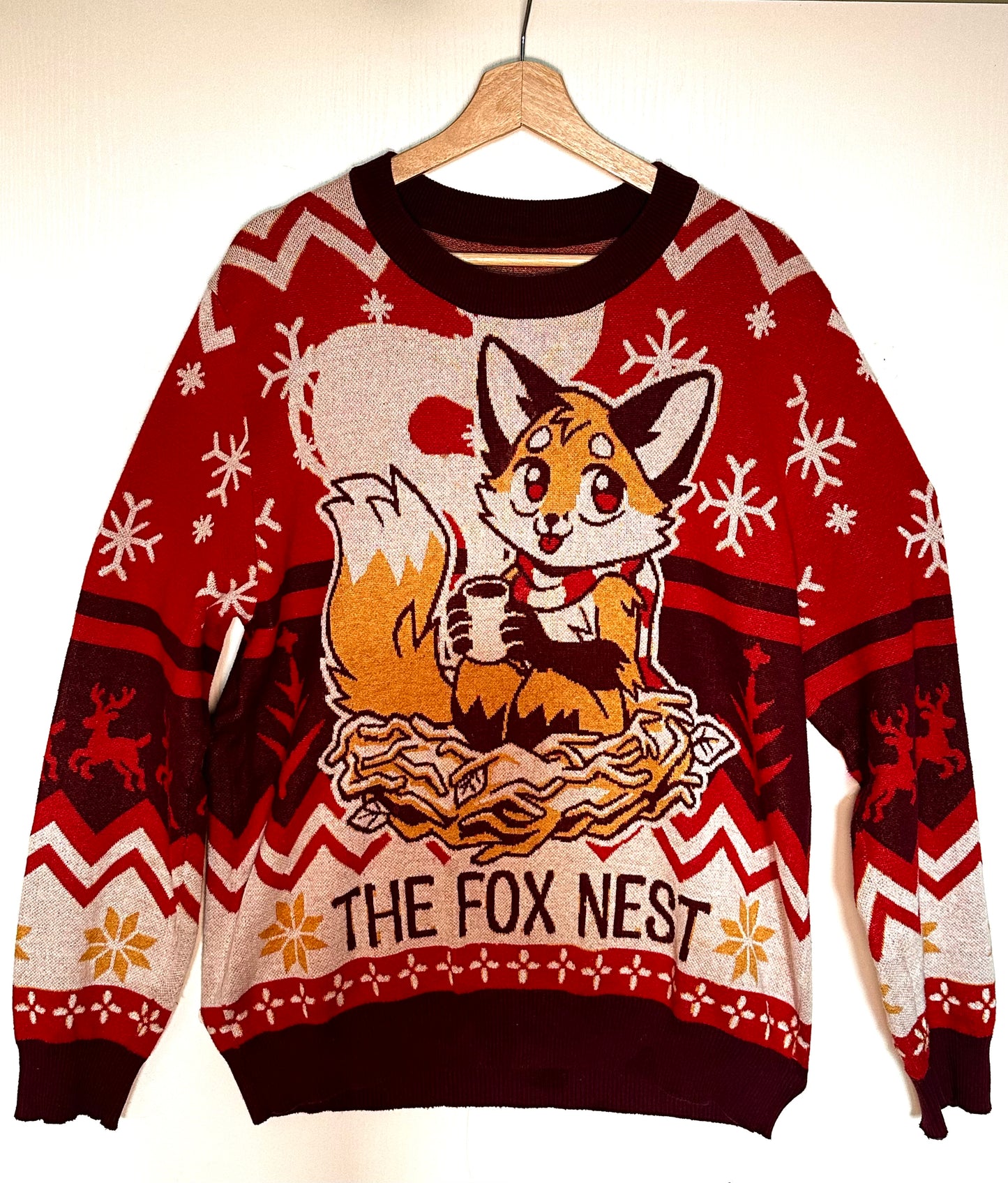 PREORDER - The Fox Nest - Knitted Christmas Pullover