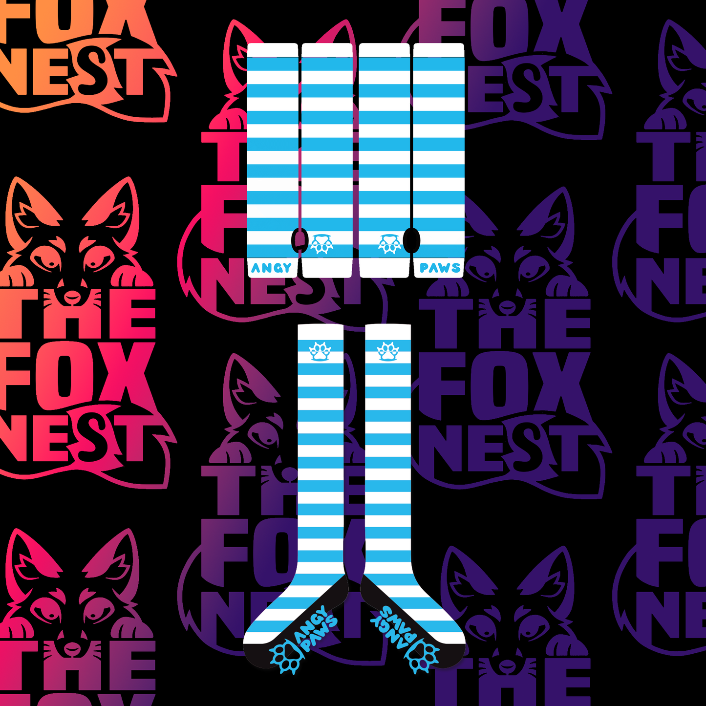 Femboy - Angy Paws Socks and Gloves - PREORDER