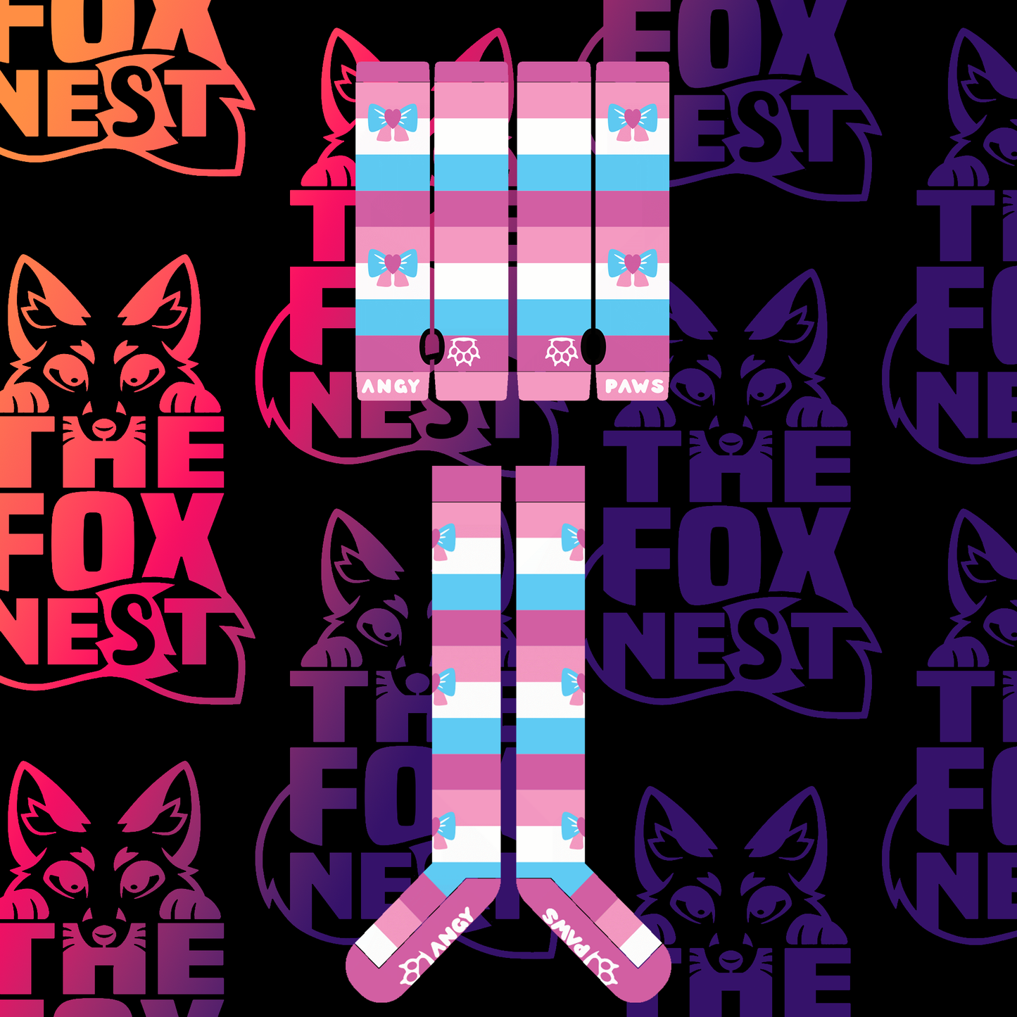 Femboy - Angy Paws Socks and Gloves - PREORDER