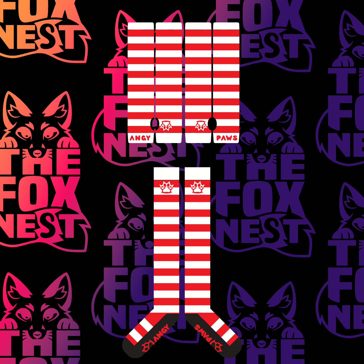 Femboy - Angy Paws Socks and Gloves - PREORDER