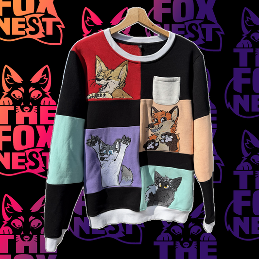 Preorder - Embroidered  Fox Sweater