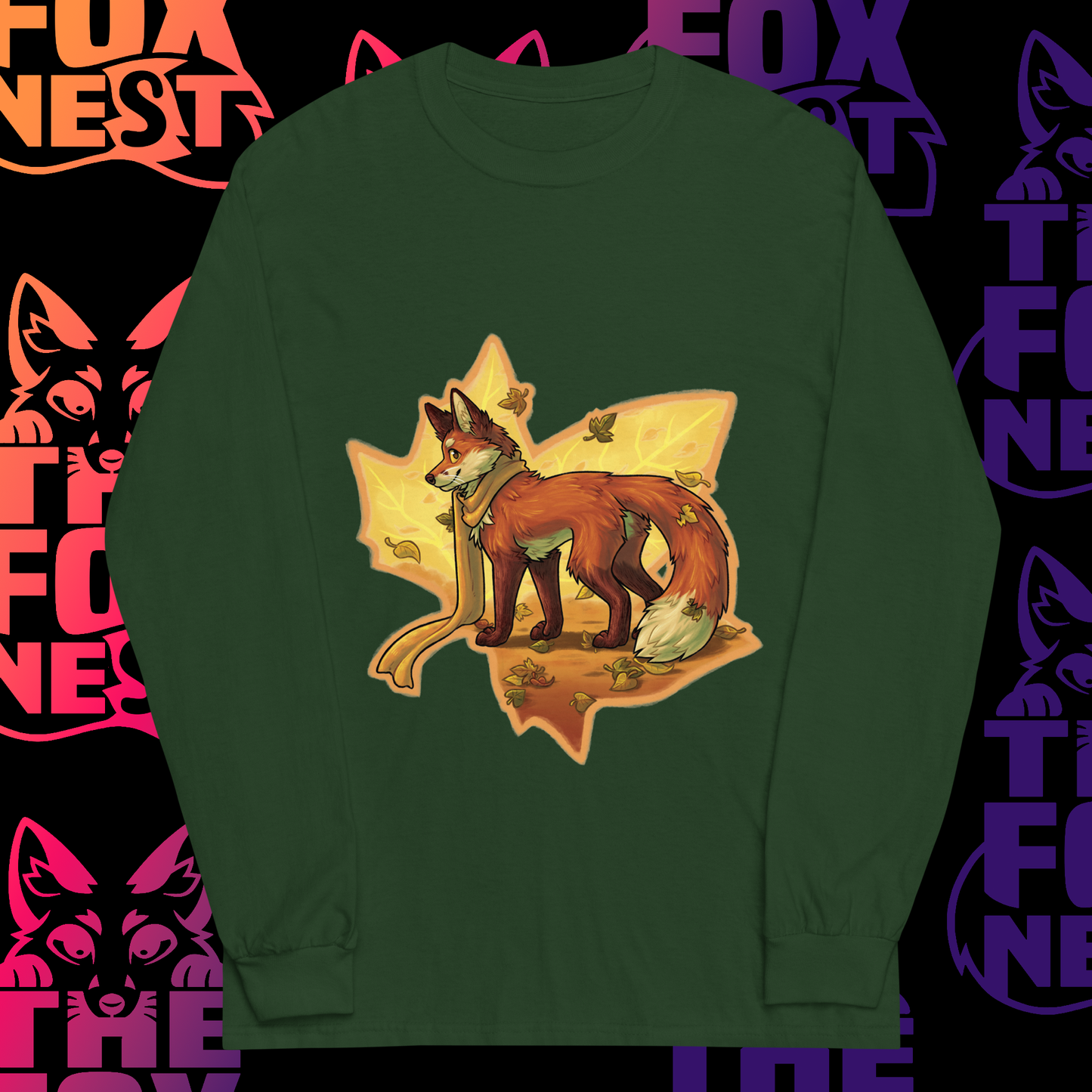 Leaves Fox - Long Sleeve T-Shirt