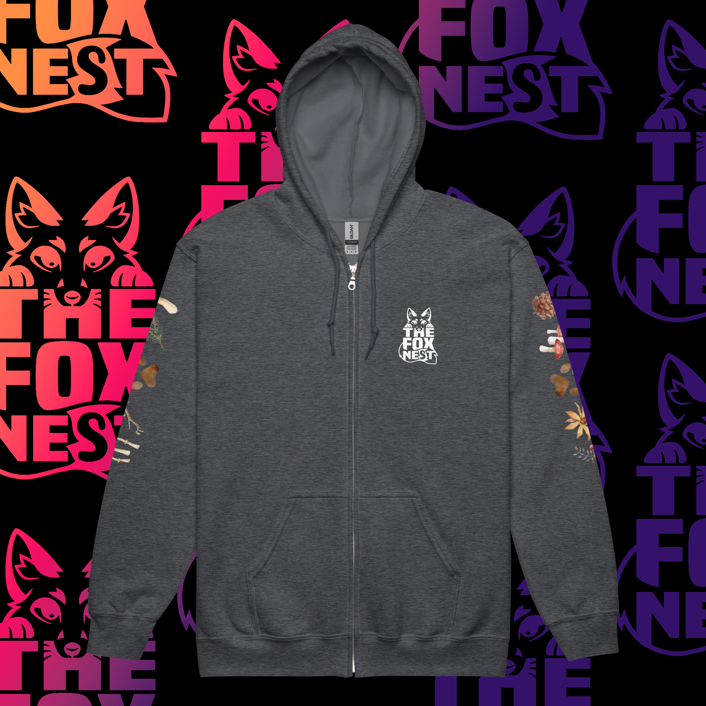 Leaves - Zipped Hoodie