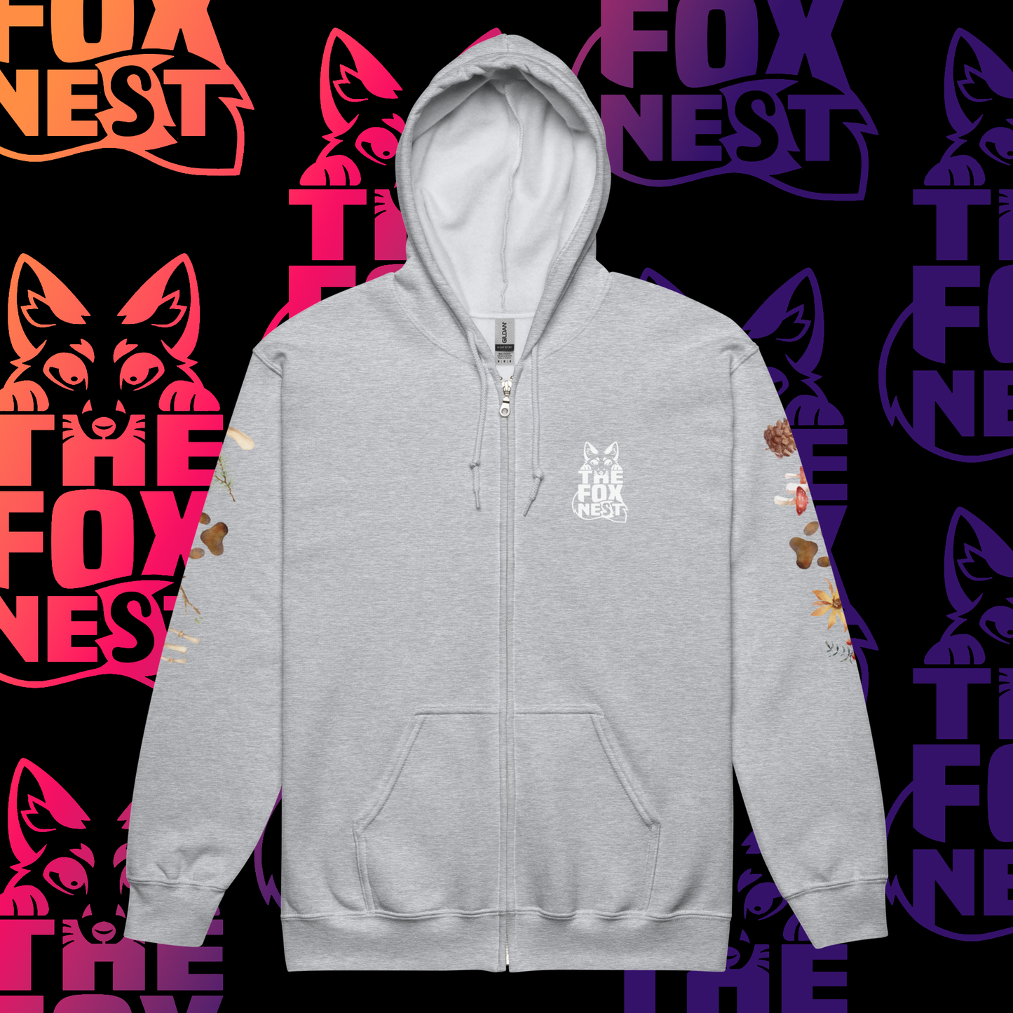 Leaves - Zipped Hoodie