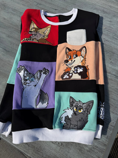 Preorder - Embroidered  Fox Sweater