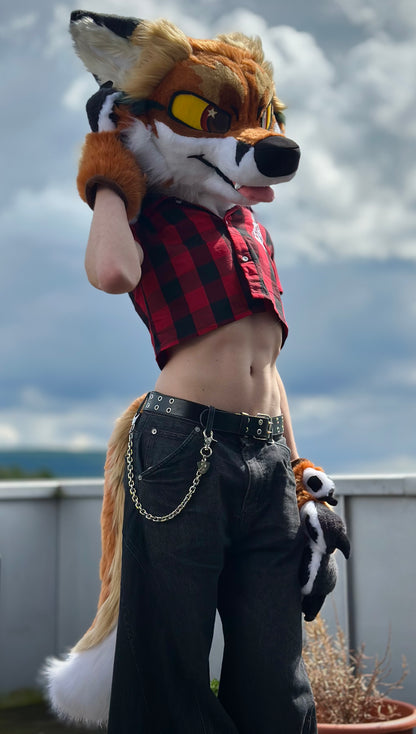 Femboy - Flannel Cropped-top