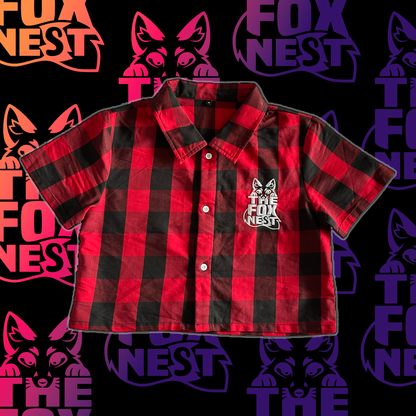 Femboy - Flannel Cropped-top