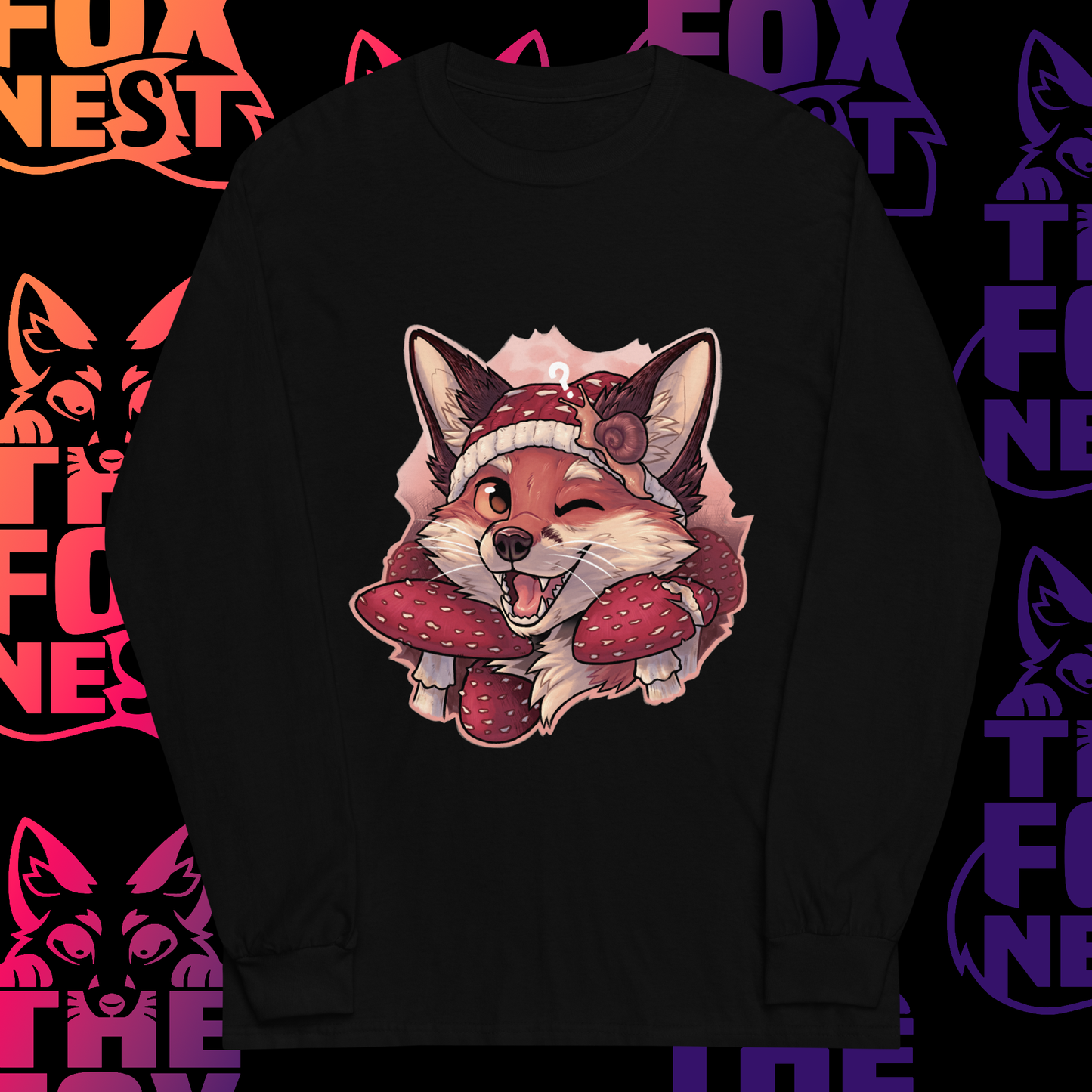 Mushroom Fox - Long Sleeve T-Shirt
