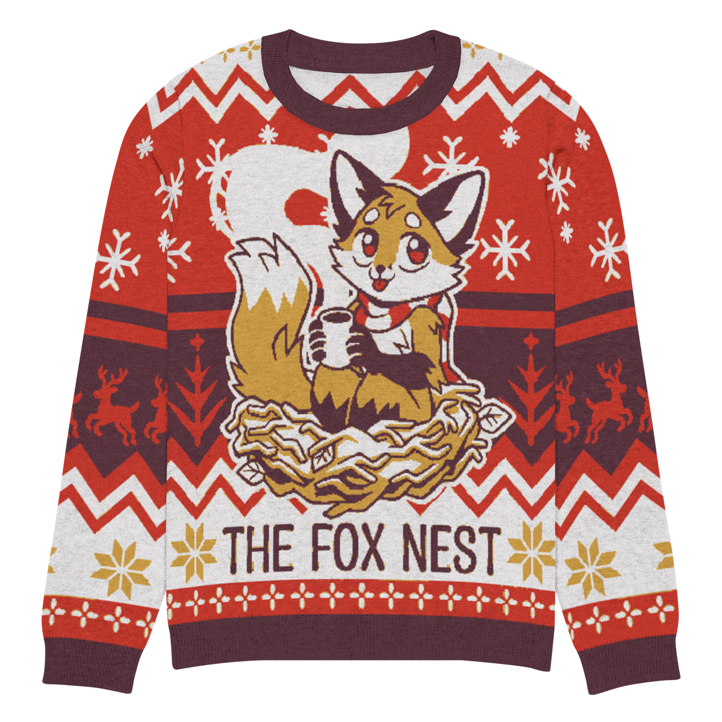 PREORDER - The Fox Nest - Knitted Christmas Pullover