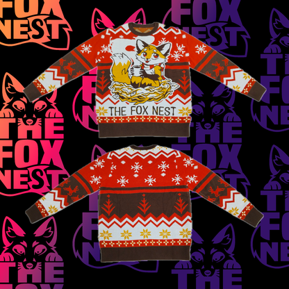 PREORDER - The Fox Nest - Knitted Christmas Pullover