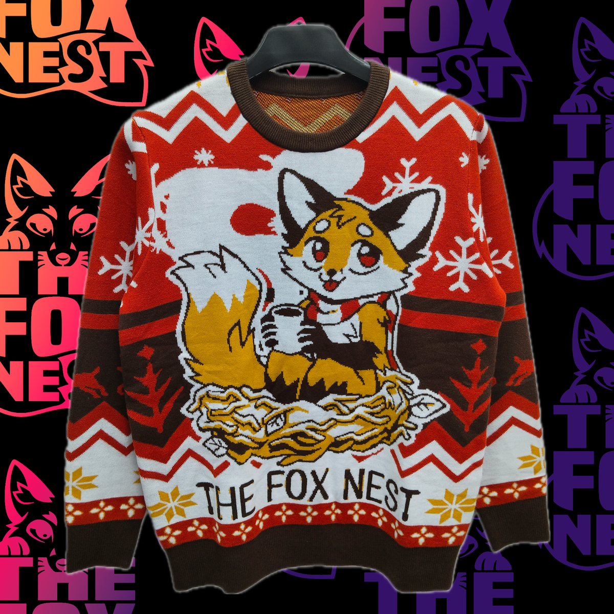PREORDER - The Fox Nest - Knitted Christmas Pullover