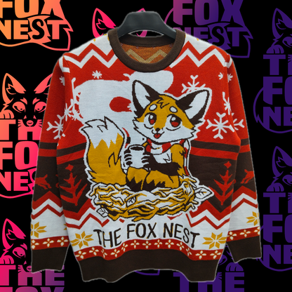 PREORDER - The Fox Nest - Knitted Christmas Pullover