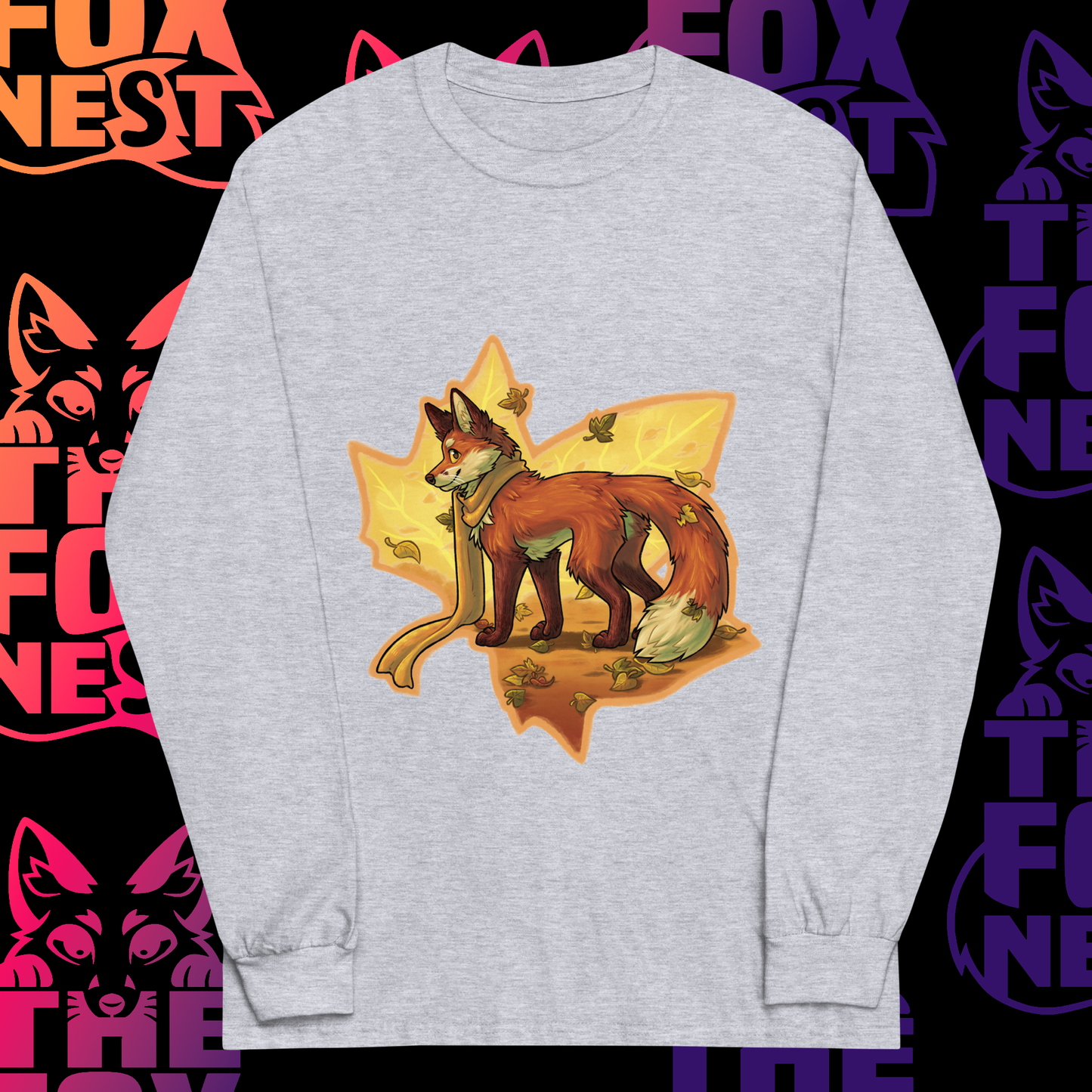 Leaves Fox - Long Sleeve T-Shirt