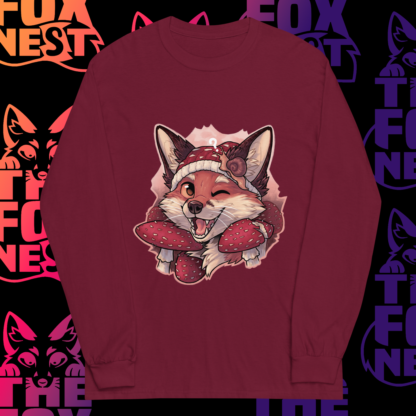 Mushroom Fox - Long Sleeve T-Shirt